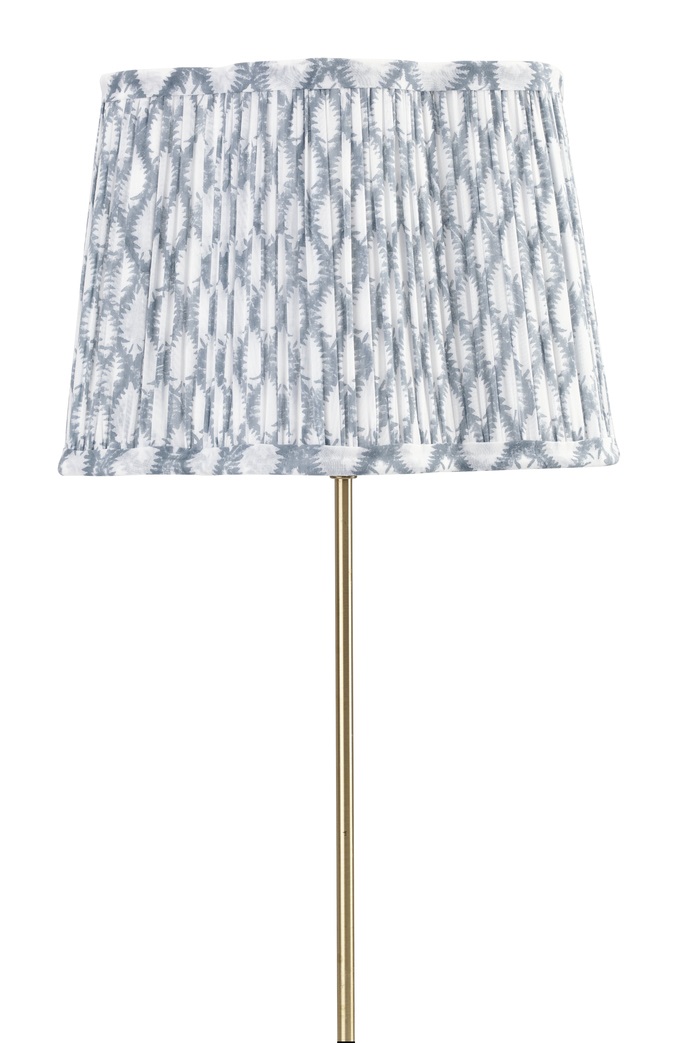 Chamois Lampshade Scallop Cypress Cornflower - 2