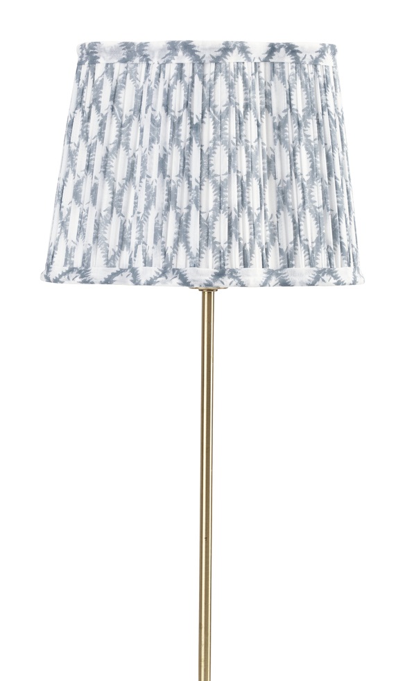 Chamois Lampshade Scallop Cypress Cornflower