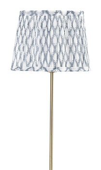Chamois Lampshade Scallop Cypress Cornflower