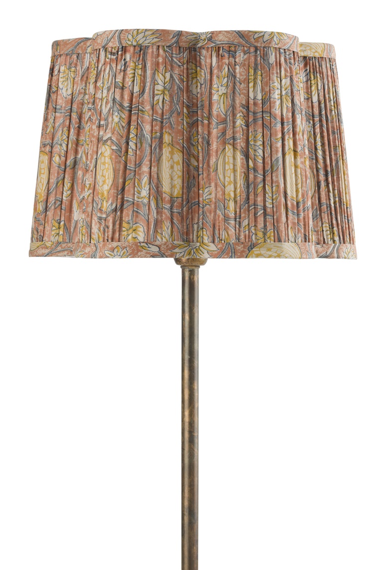 Chamois Lampshade Scallop Tangier Pomegranate Rusty Red/Grey - 2