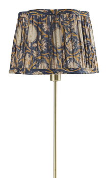 Chamois Lampshade Scallop Tangier Pomegranate Navy Blue/Ochre