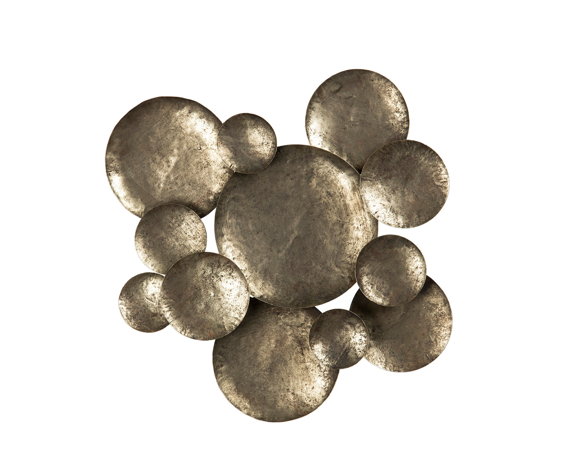 Väggdekoration i metall guldbrun 70*65 cm