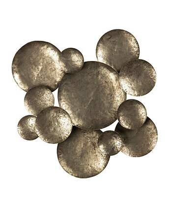 Väggdekoration i metall guldbrun 70*65 cm