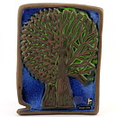 Aimo Nietosvuori (1960s) Wall Plaque with Green Tree Motif 25 cm