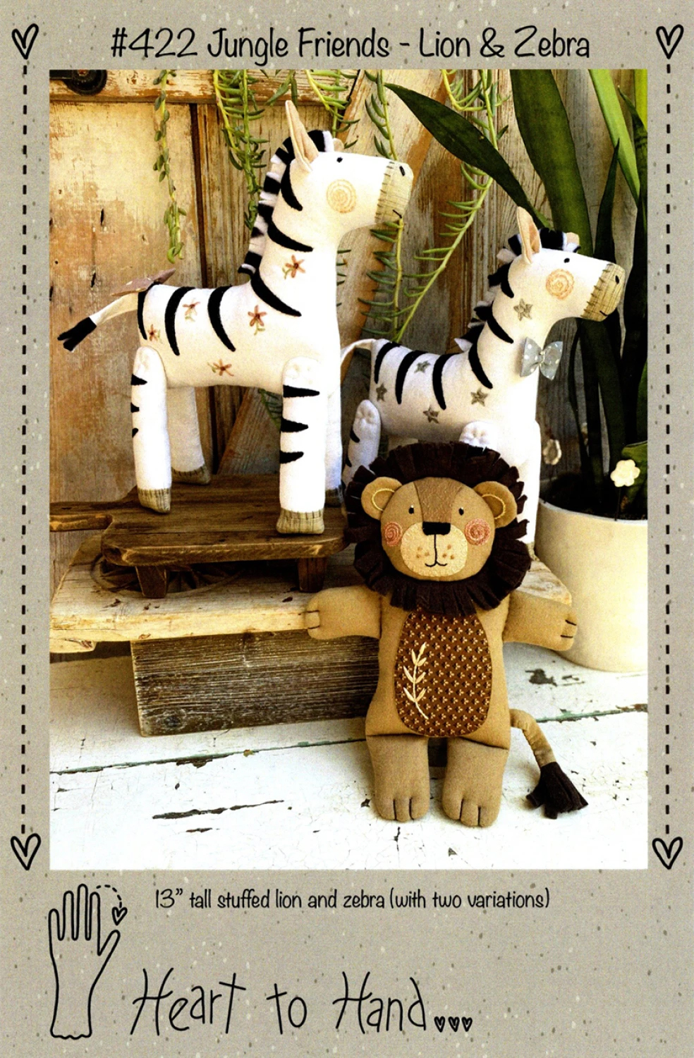 Mönster: Jungle Friends - Lion & Zebra -  Mjukisdjur