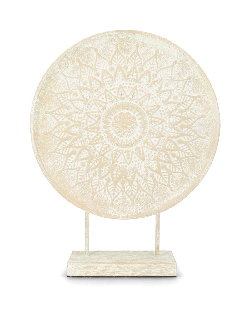 Dekoration cirkel creme / vit 59 cm