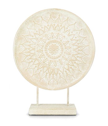 Dekoration cirkel creme / vit 59 cm