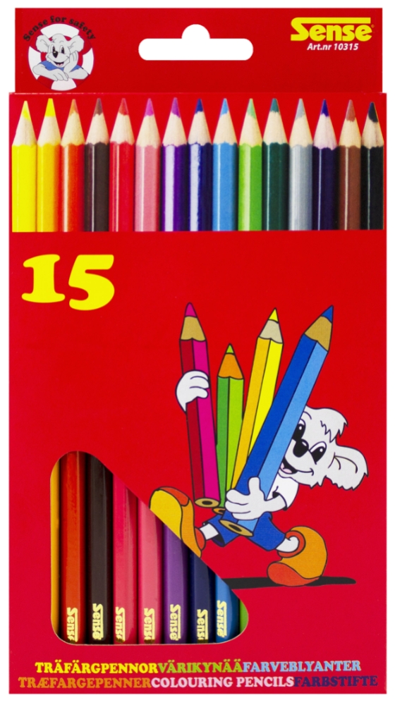 Sense Träfärgpennor 15-Pack