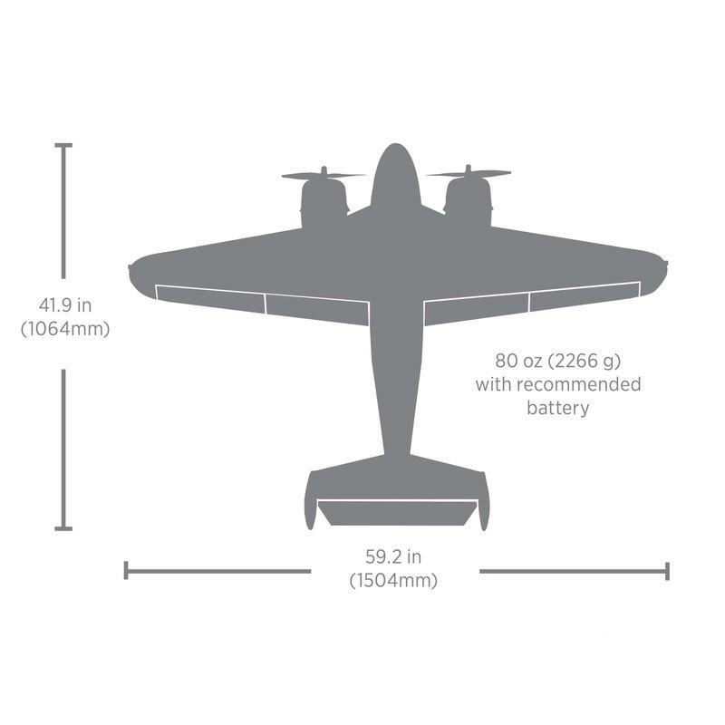 Beechcraft D18/RC-45J 1.5m PNP - 30