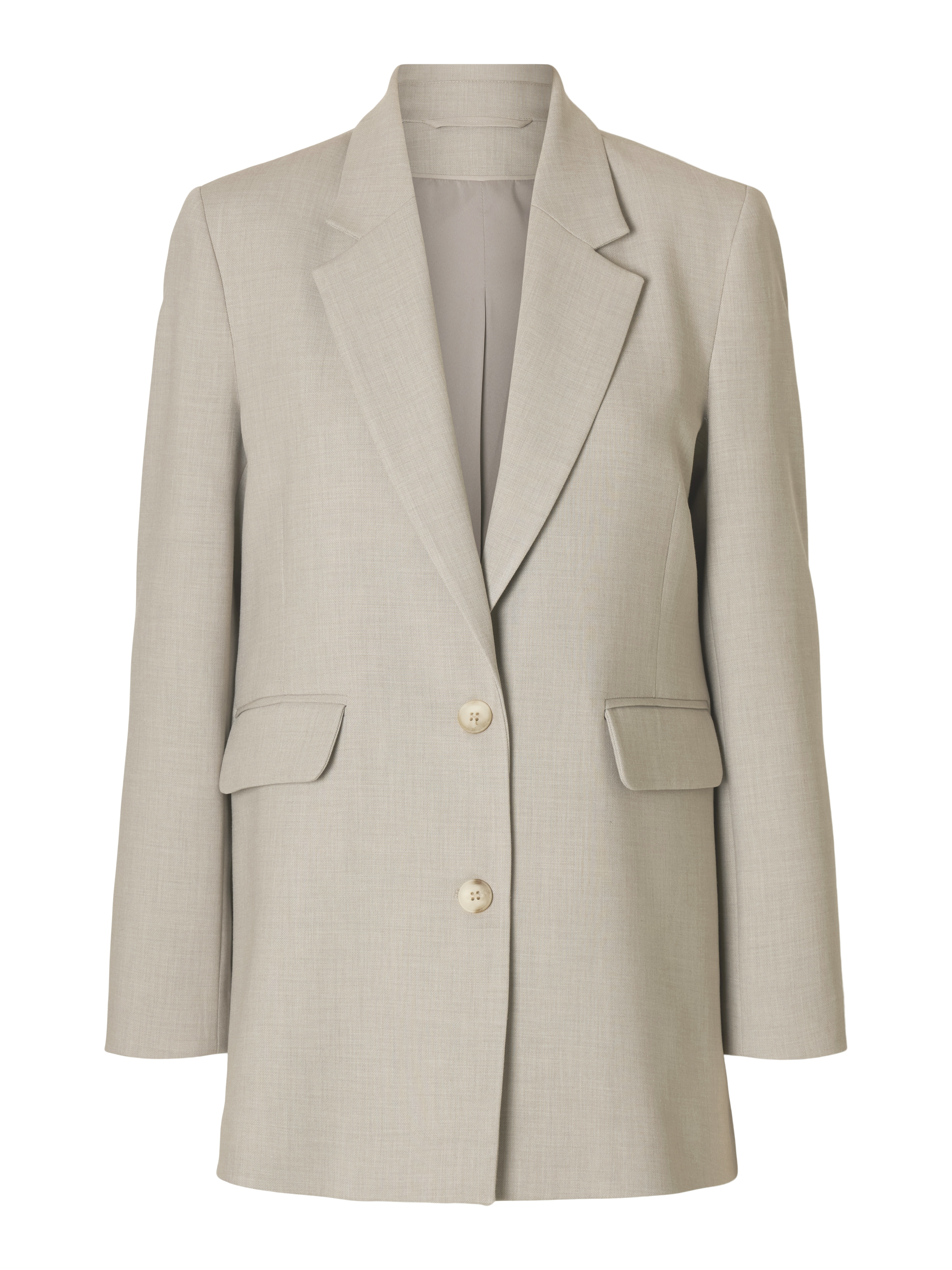 SLWRITA LS RELAXED BLAZER MEL NOOS Island Fossil MELANGE