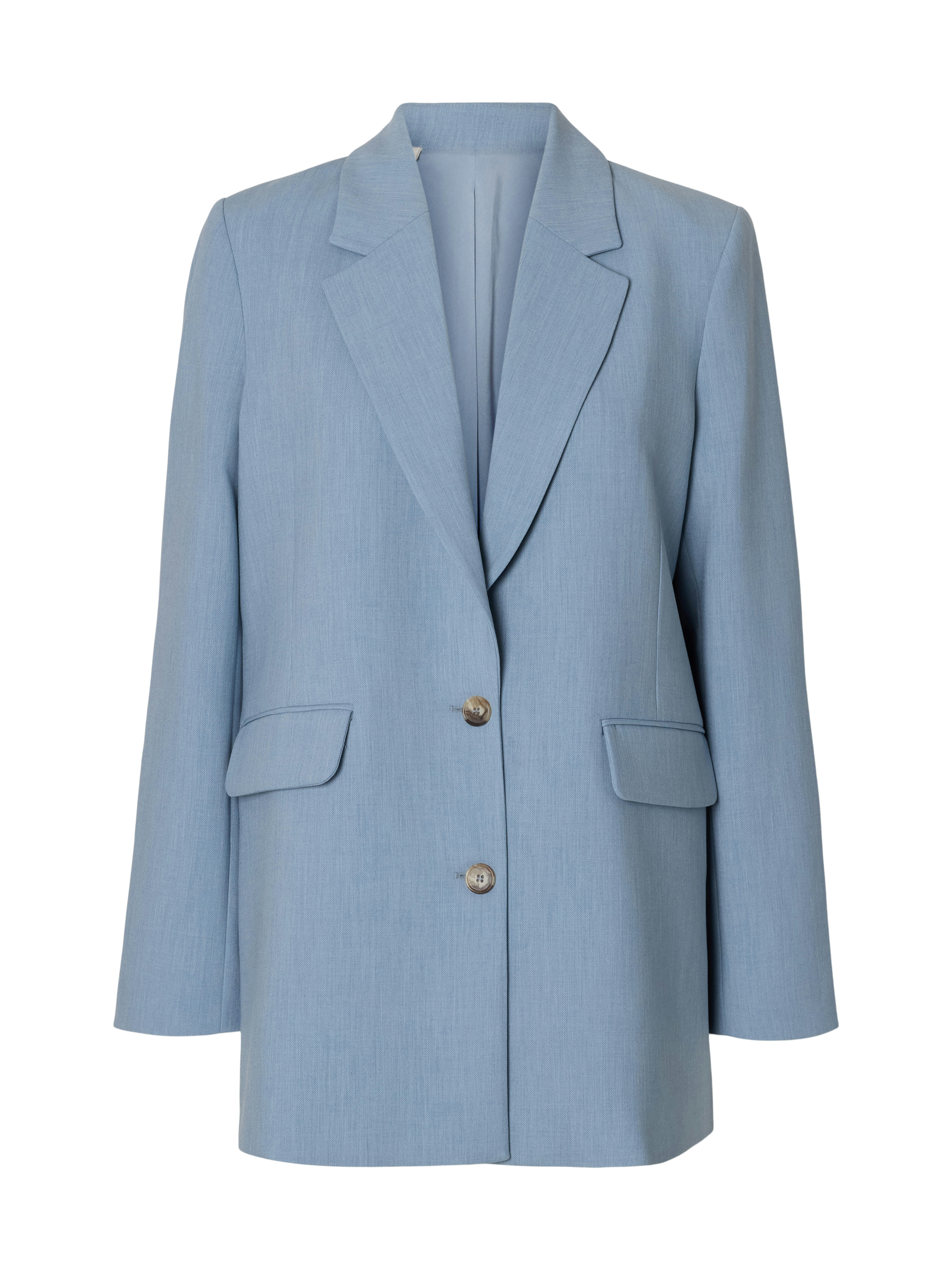 SLWRITA LS RELAXED BLAZER MEL NOOS Dusty Blue MELANGE