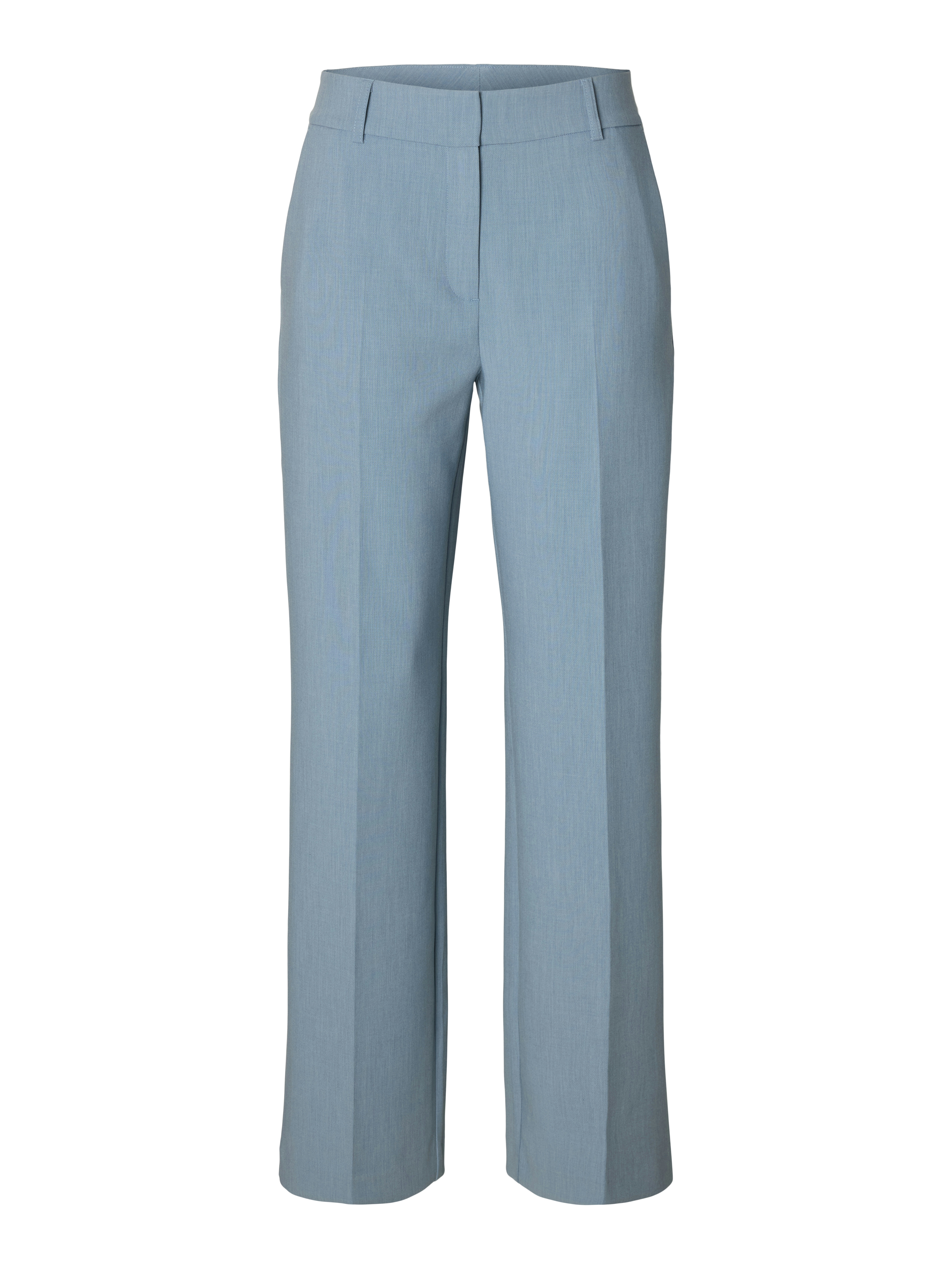 SLWRITA MW WIDE PANT MEL NOOS Dusty Blue MELANGE