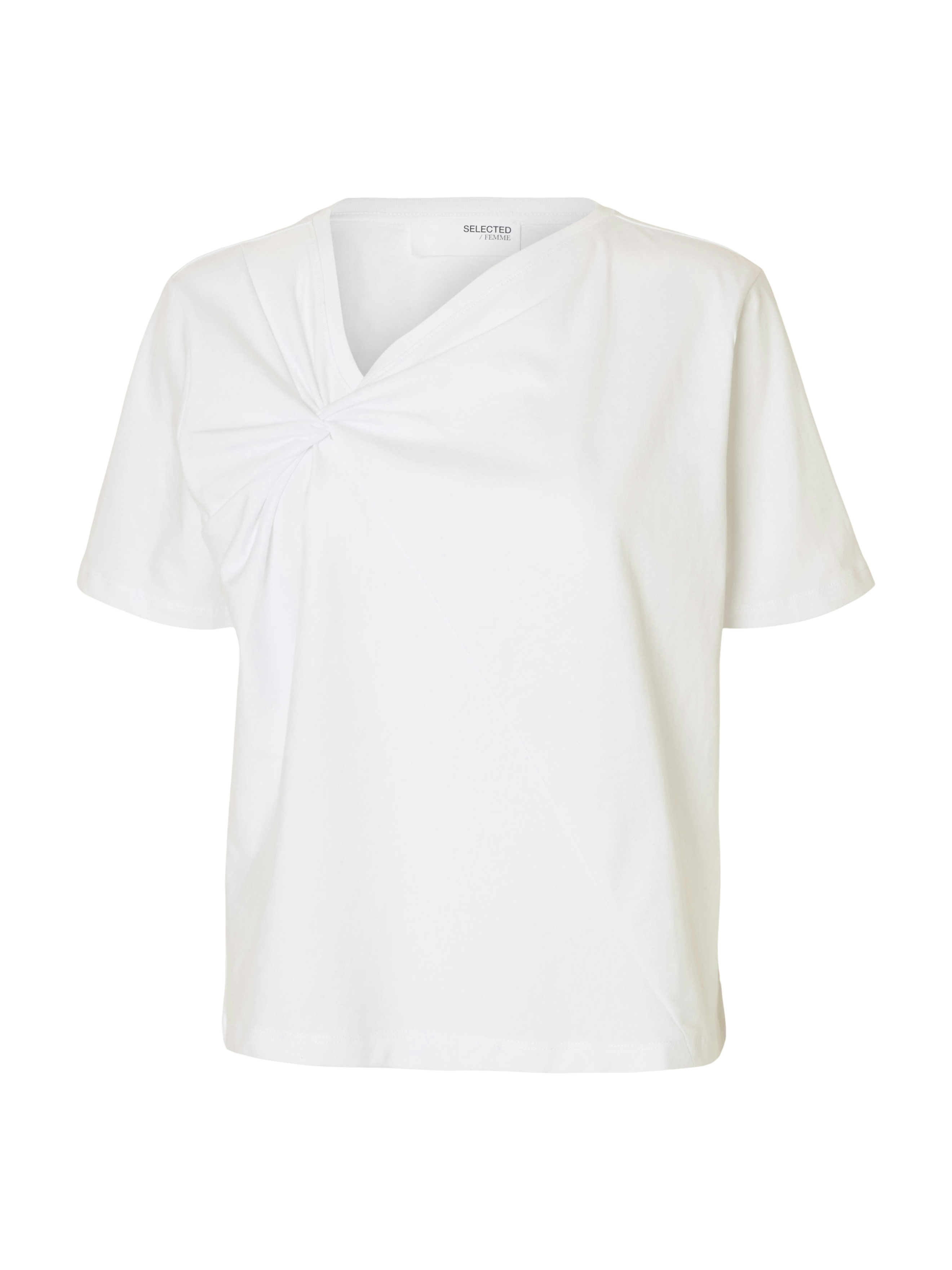 SLFMILA TWISTED SS TEE Bright White