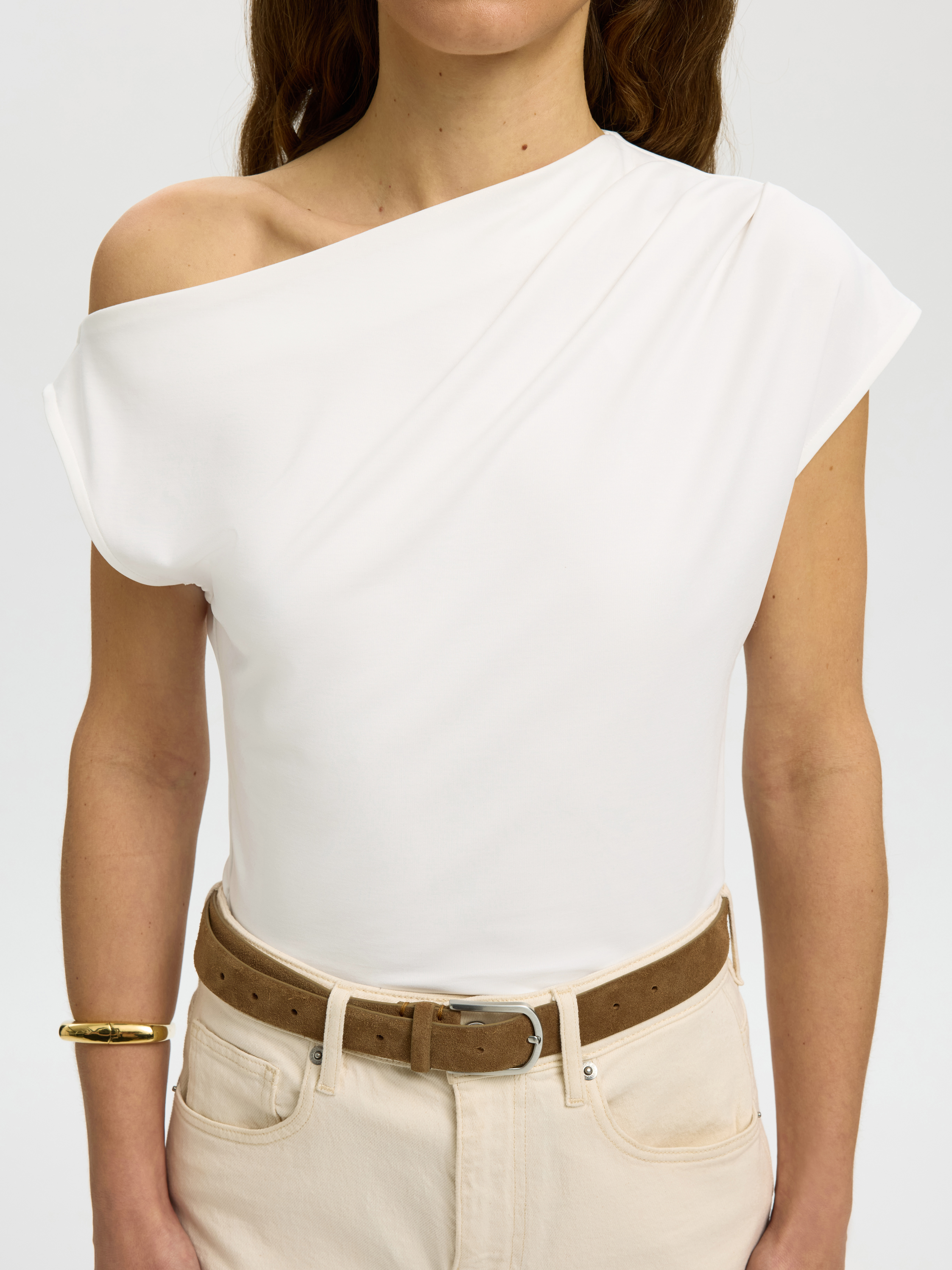 SLFMOLLY SS TOP Bright White - 5