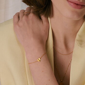 Syster P Friends Heart armband guld