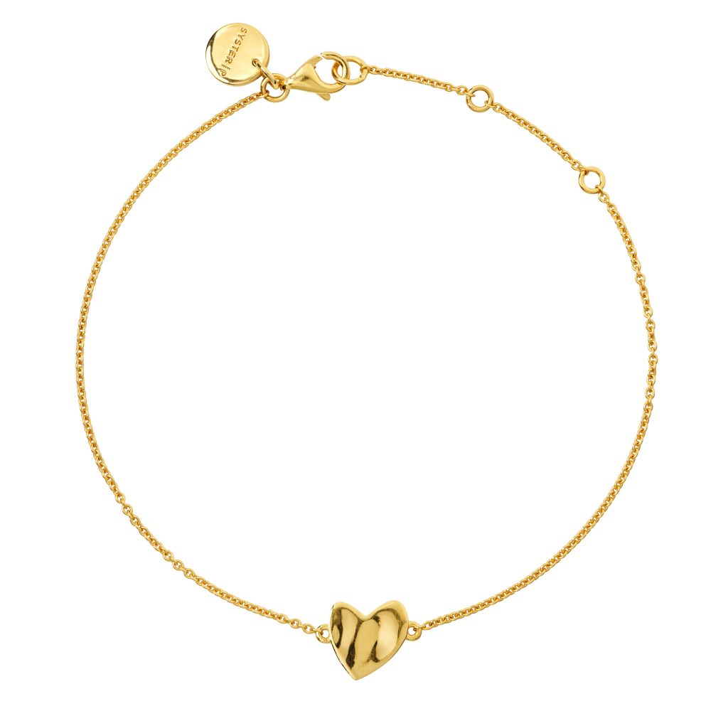 Syster P Friends Heart armband guld