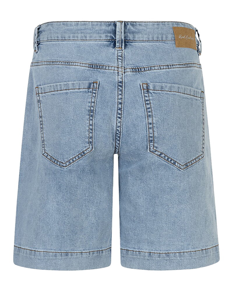 Jeansshorts Bibette knappar i sidan bleach-blå