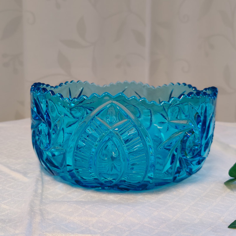 Turkos Pressglasskål