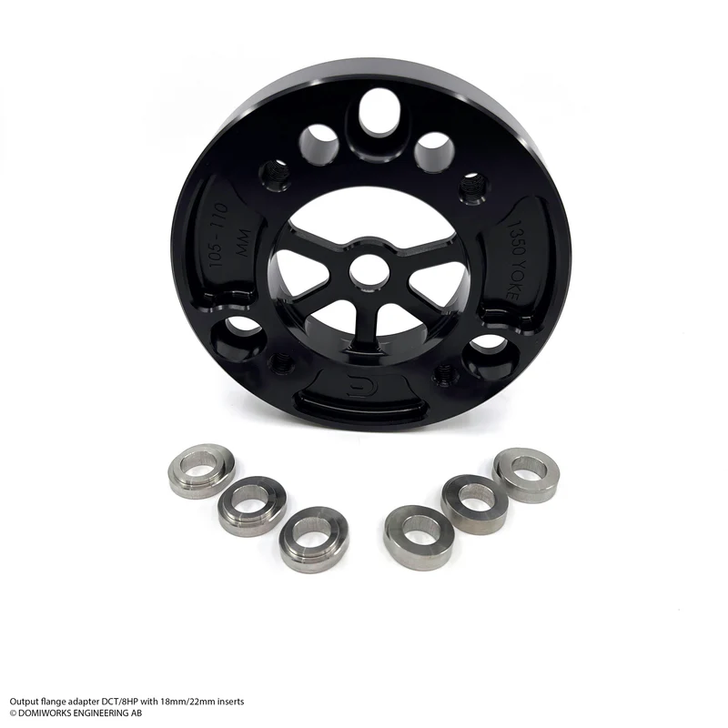 8HP / DCT Utgående Flänsadapter – 105/110 mm PCD – 18 mm eller 22 mm Inserts