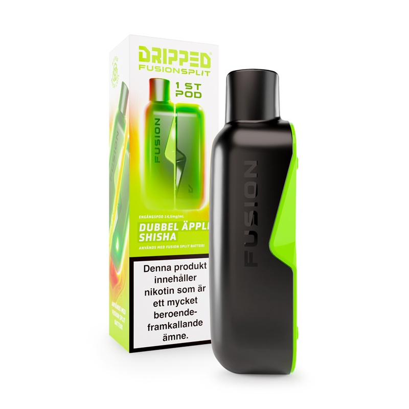 Dripped Fusion Split Pod - Dubbel Apple Shisha 14,5 mg