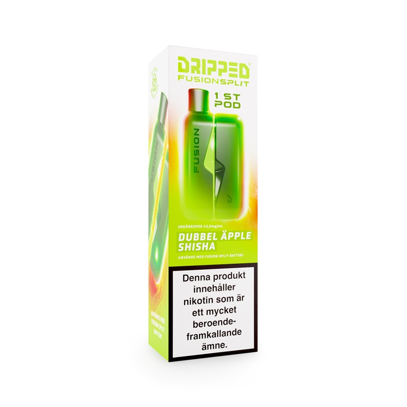 Dripped Fusion Split Pod - Dubbel Apple Shisha 14,5 mg - 4