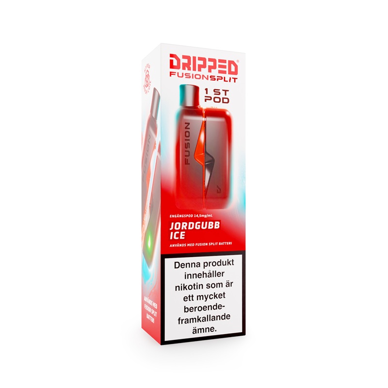Dripped Fusion Split Pod - Jordgubb Ice 14,5 mg - 4