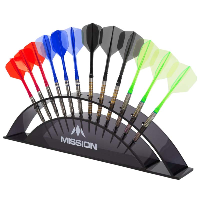 Mission Station Darts Display holds 12 Darts Black