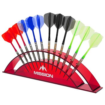 Mission Station Darts Display holds 12 Darts Red