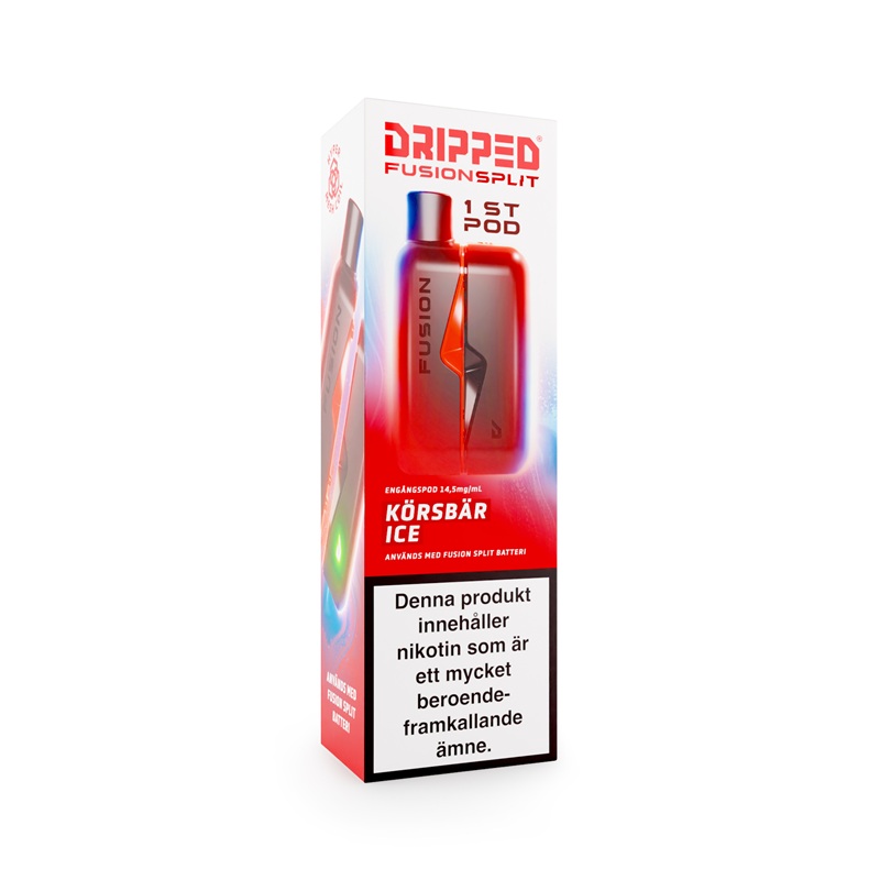 Dripped Fusion Split Pod - Körsbär Ice 14,5 mg - 4