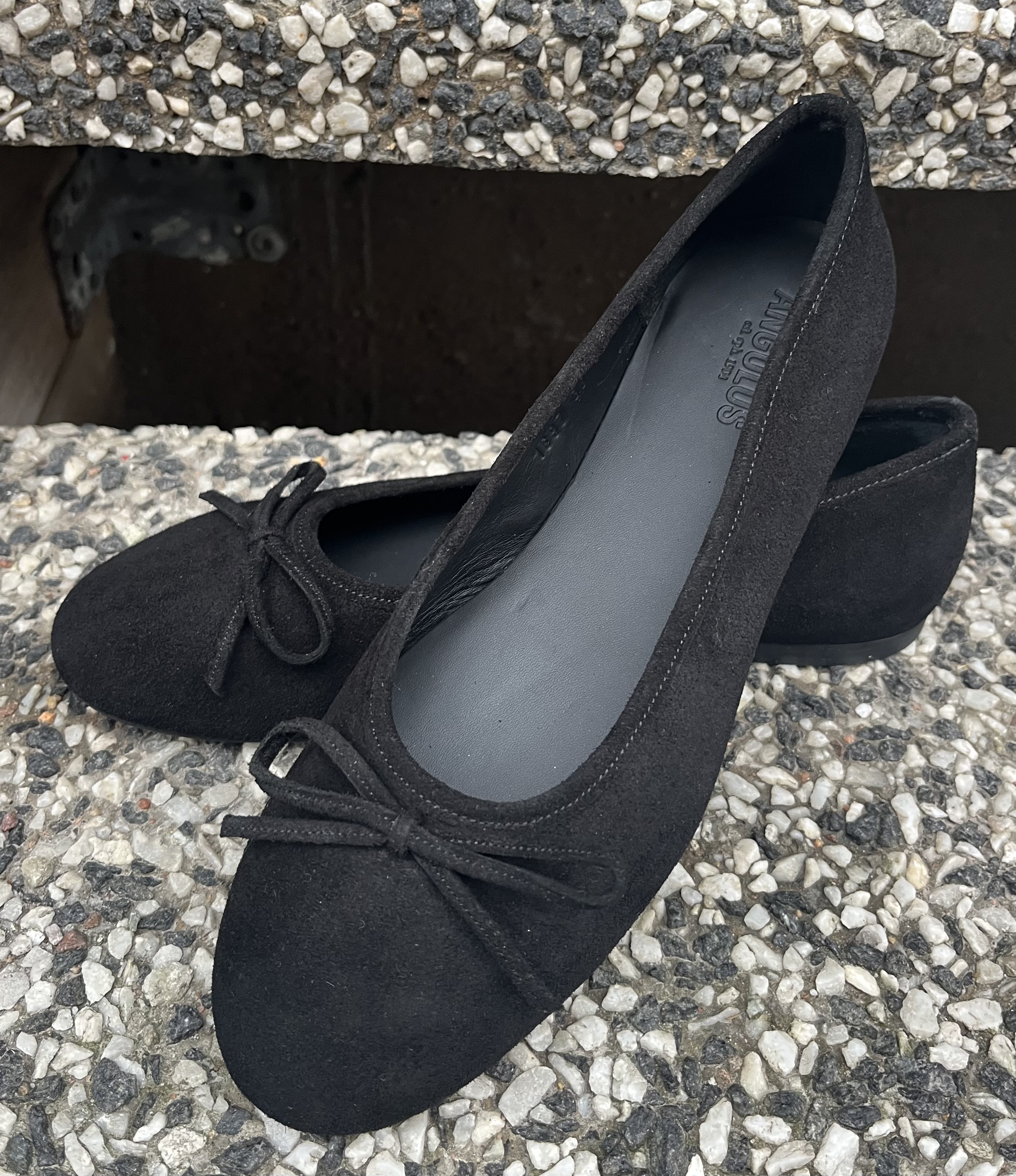 Ballerina med söt rosett från ANGULUS,  svart