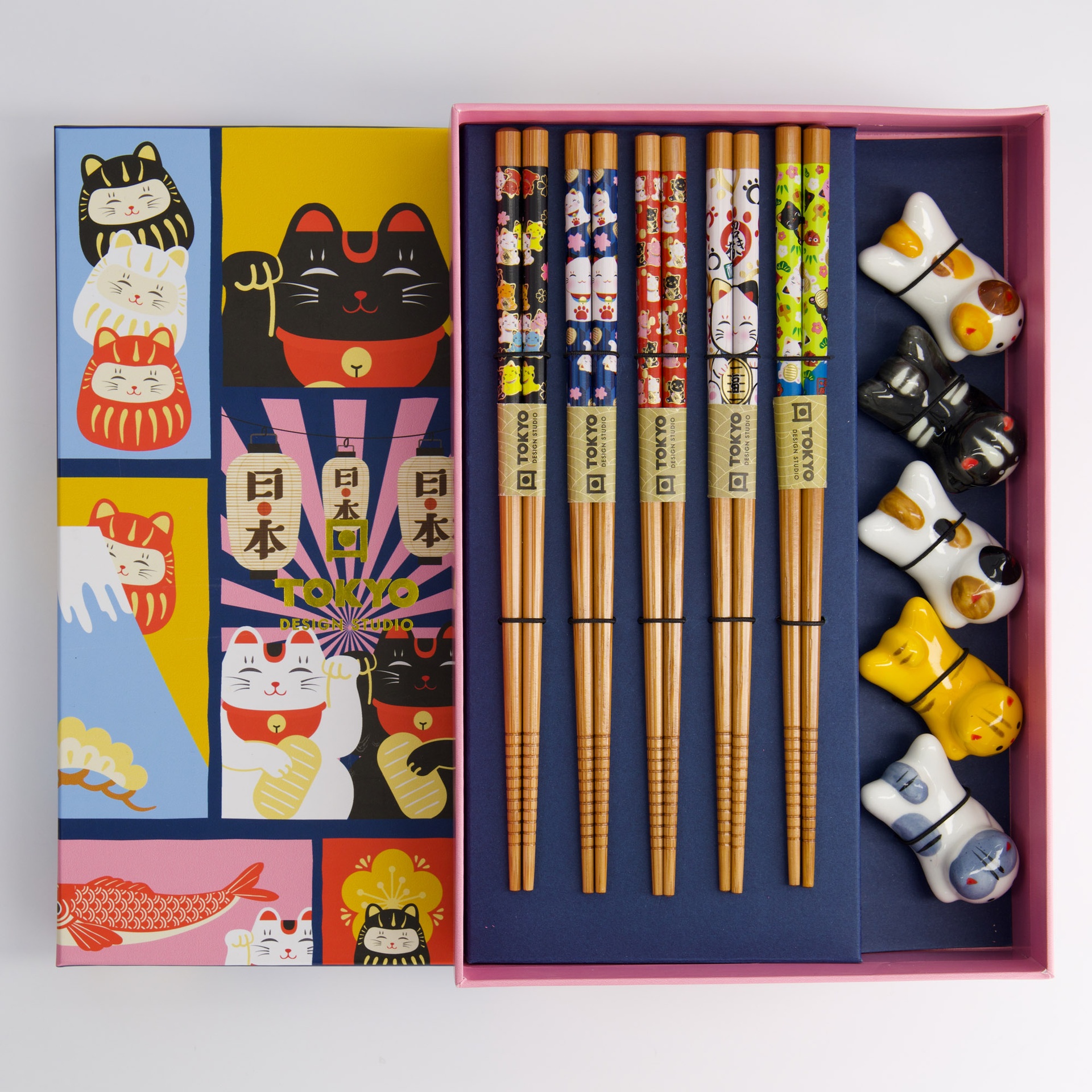 ÄTPINNAR TOKYO DESIGN  LUCKY CATS PRESENTSET