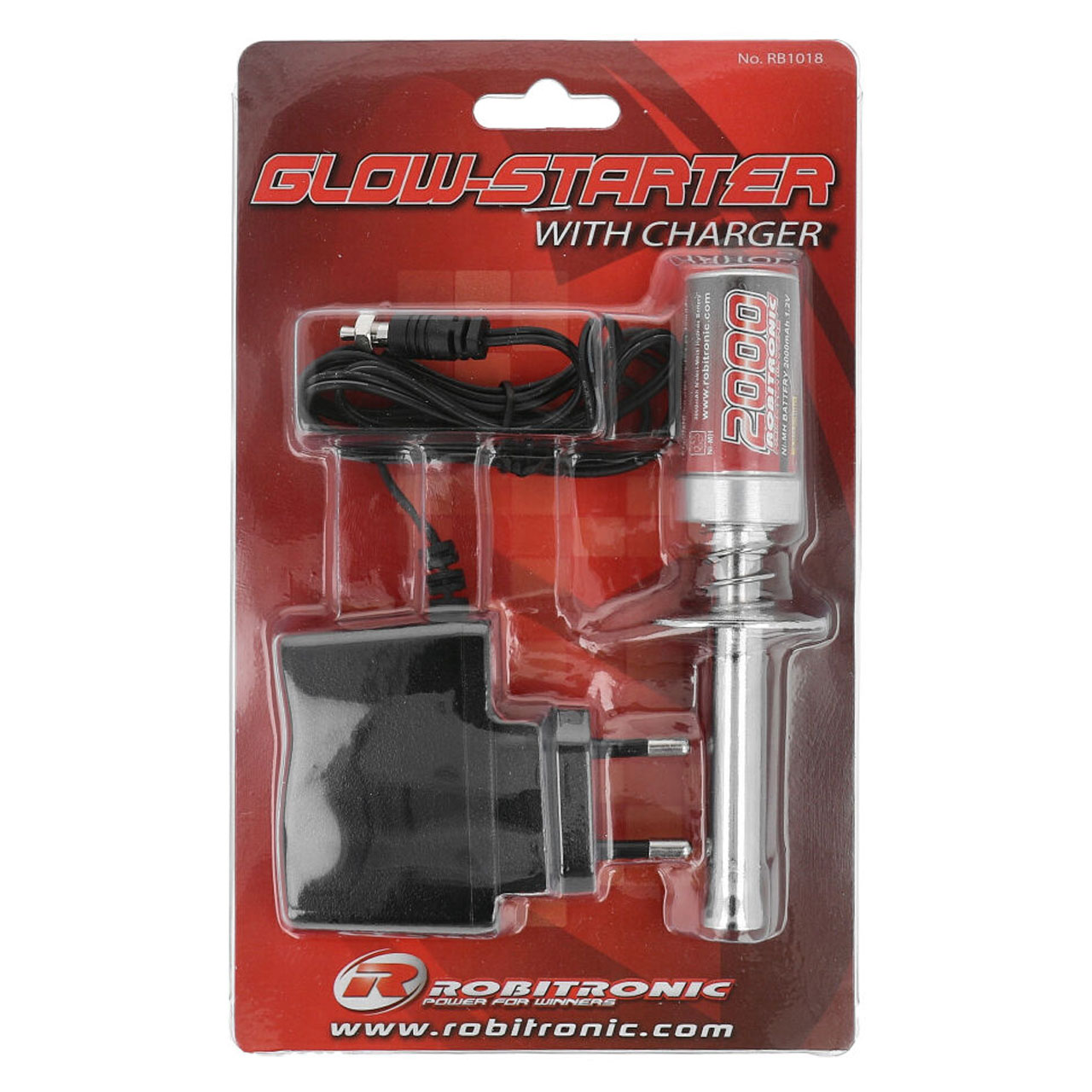 Robitronic Glow Starter 2000mAh with Charger - 2