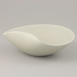 Stig Lindberg (Vitrin 1956) White Bowl with Folded Edge 16 cm