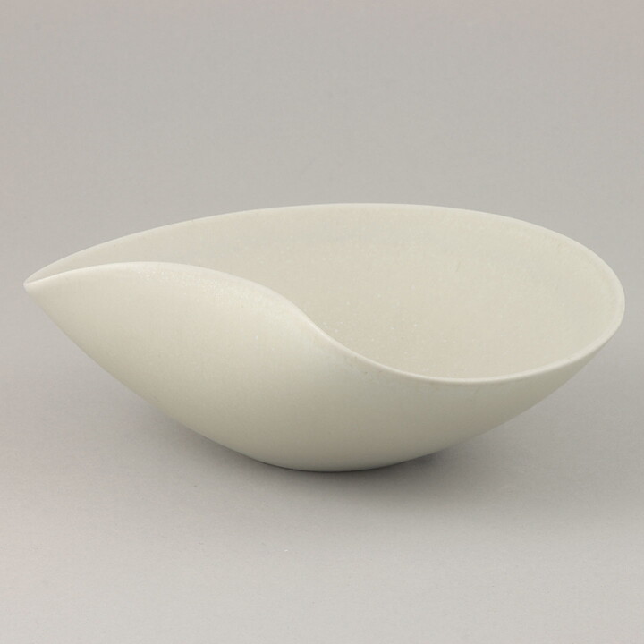 Stig Lindberg (Vitrin 1956) White Bowl with Folded Edge 16 cm