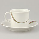 Bertil Vallien (Space 1983) White Coffee Cup with Rainbow Decor 9 cm   [Sample Images]