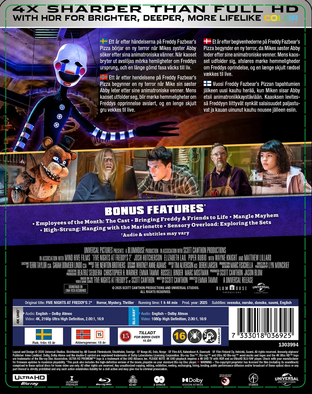 Five Nights at Freddy's 2 (Limited Edition Steelbook) (4K Ultra HD + Blu-ray) - 2