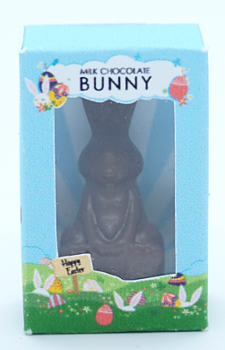 Chocolate bunny in a small box