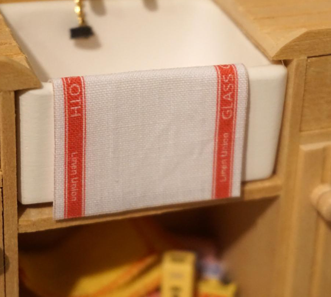 Kitchen towel white/red - 2