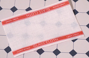 Kitchen towel white/red