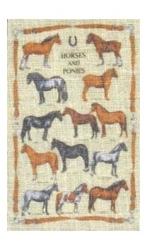 Kitchen towel with horses