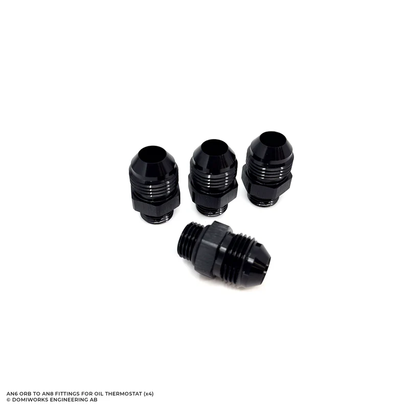 8HP/DCT ORB-6 till AN8 Kopplingar för Oljeter­mostat (4-pack)
