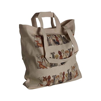 Tygkasse Hund 42x48x10 cm