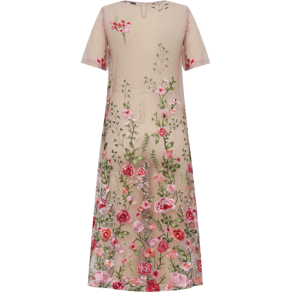 A-View - Fuschia Midi Dress Rose / Red - 4