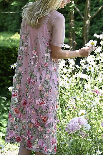 A-View - Fuschia Midi Dress Rose / Red
