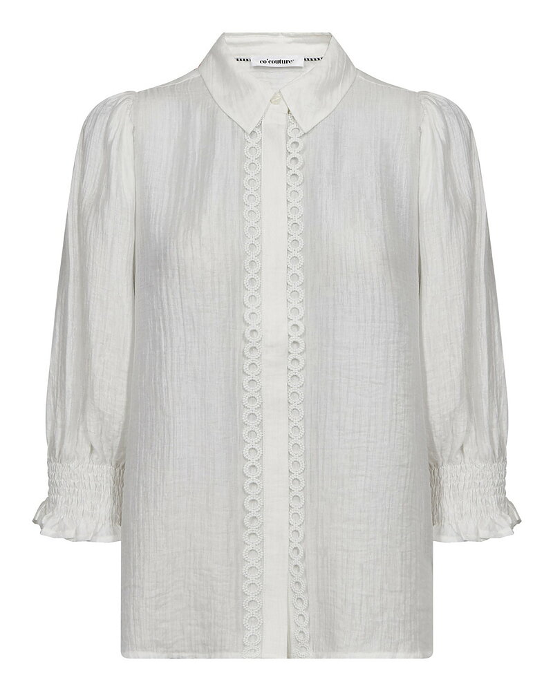 Blus Tassy Lace 3/4-dels ärm offwhite