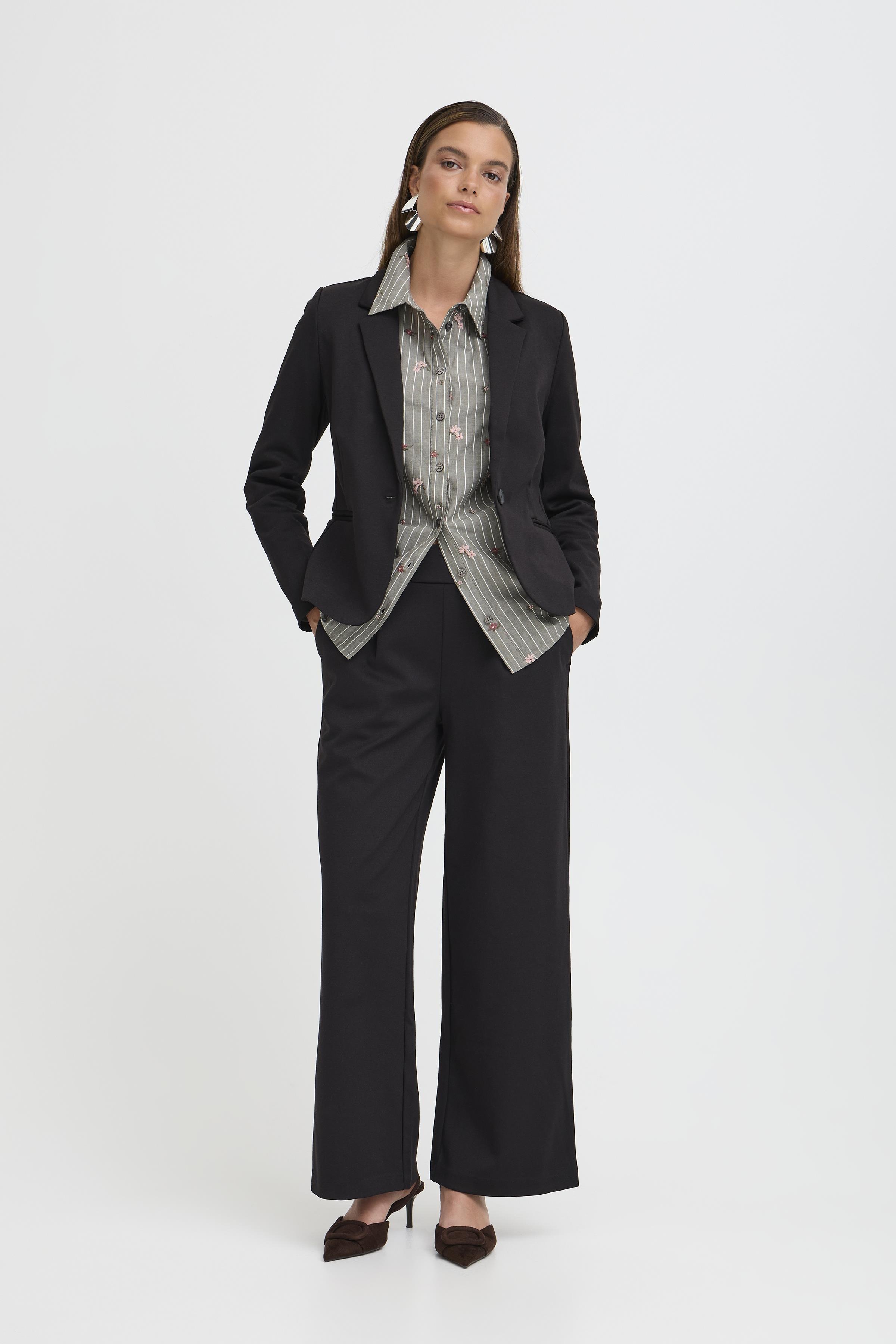 BYRIZETTA WIDE PANTS CROPPED M Black - 6