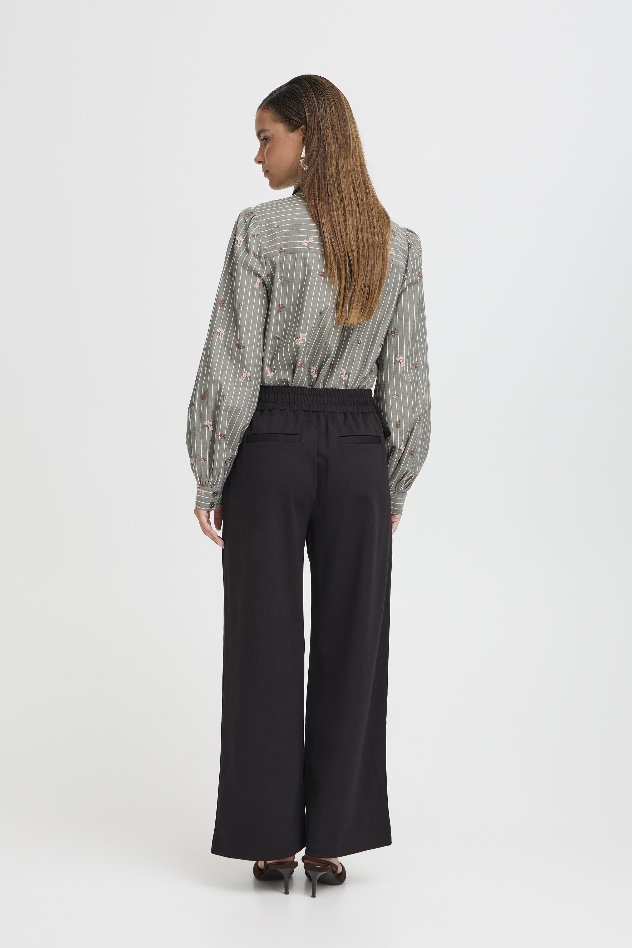 BYRIZETTA WIDE PANTS CROPPED M Black - 8