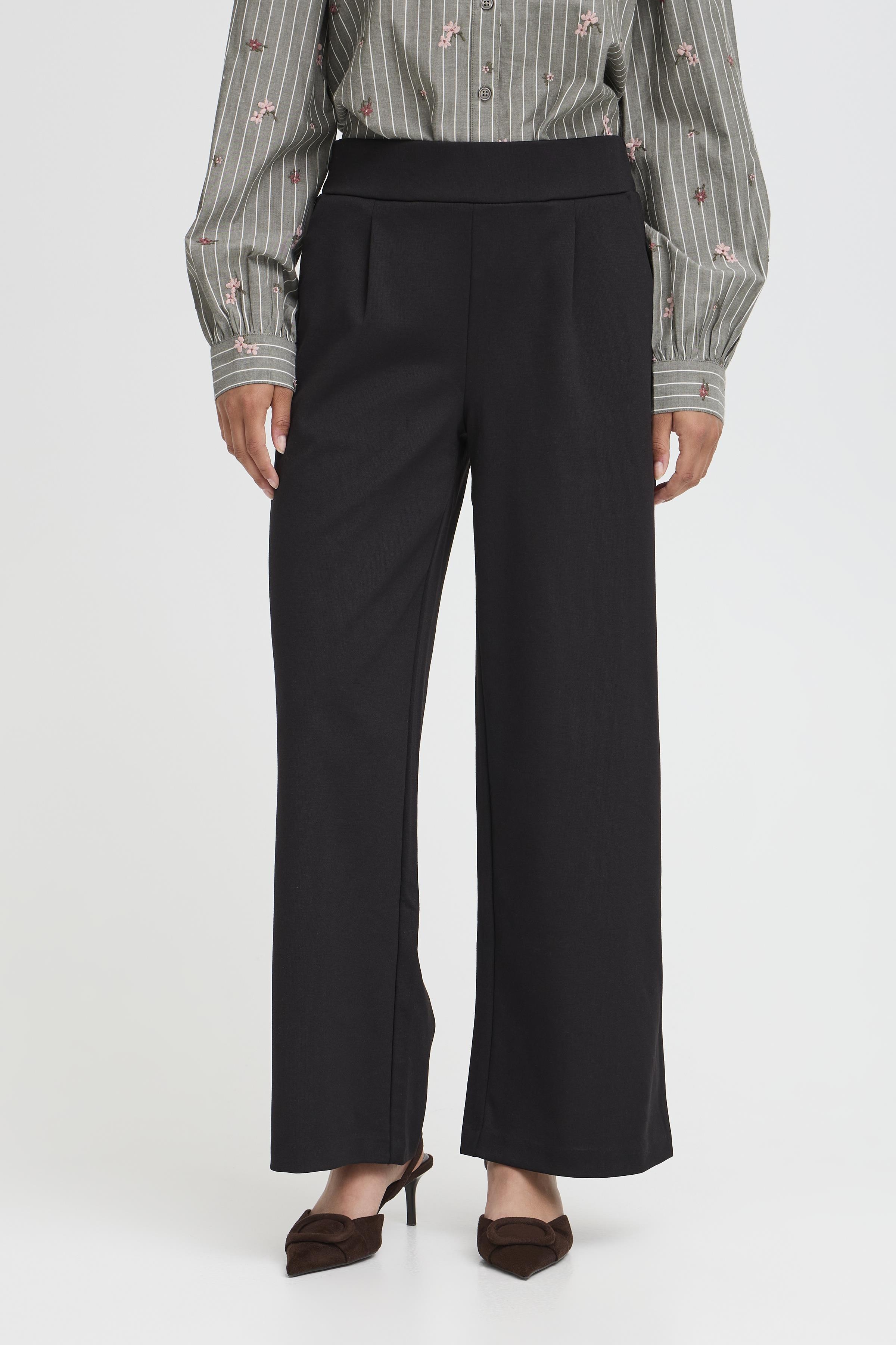 BYRIZETTA WIDE PANTS CROPPED M Black - 7