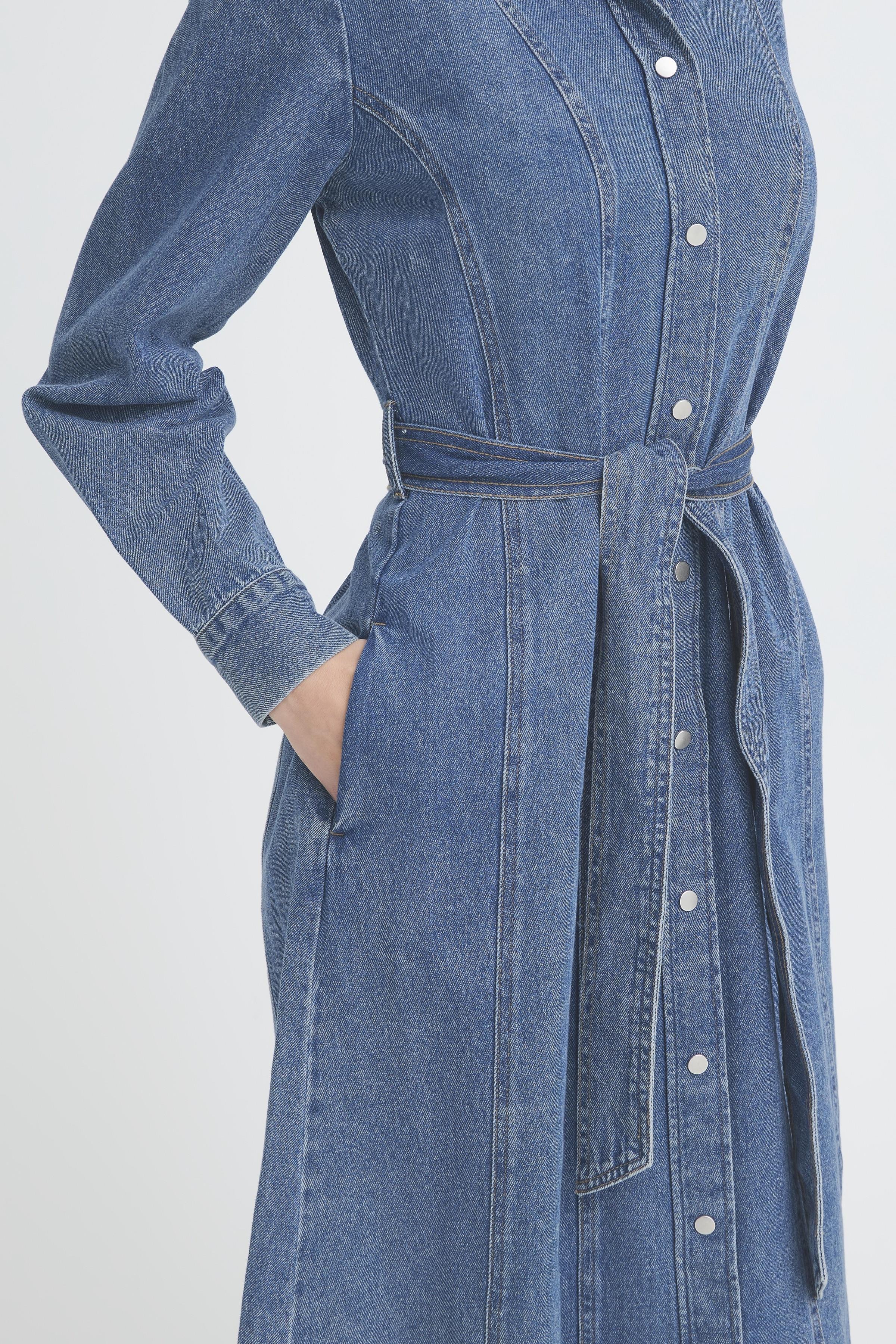 BYKAPUCA DRESS Mid Blue Denim - 5