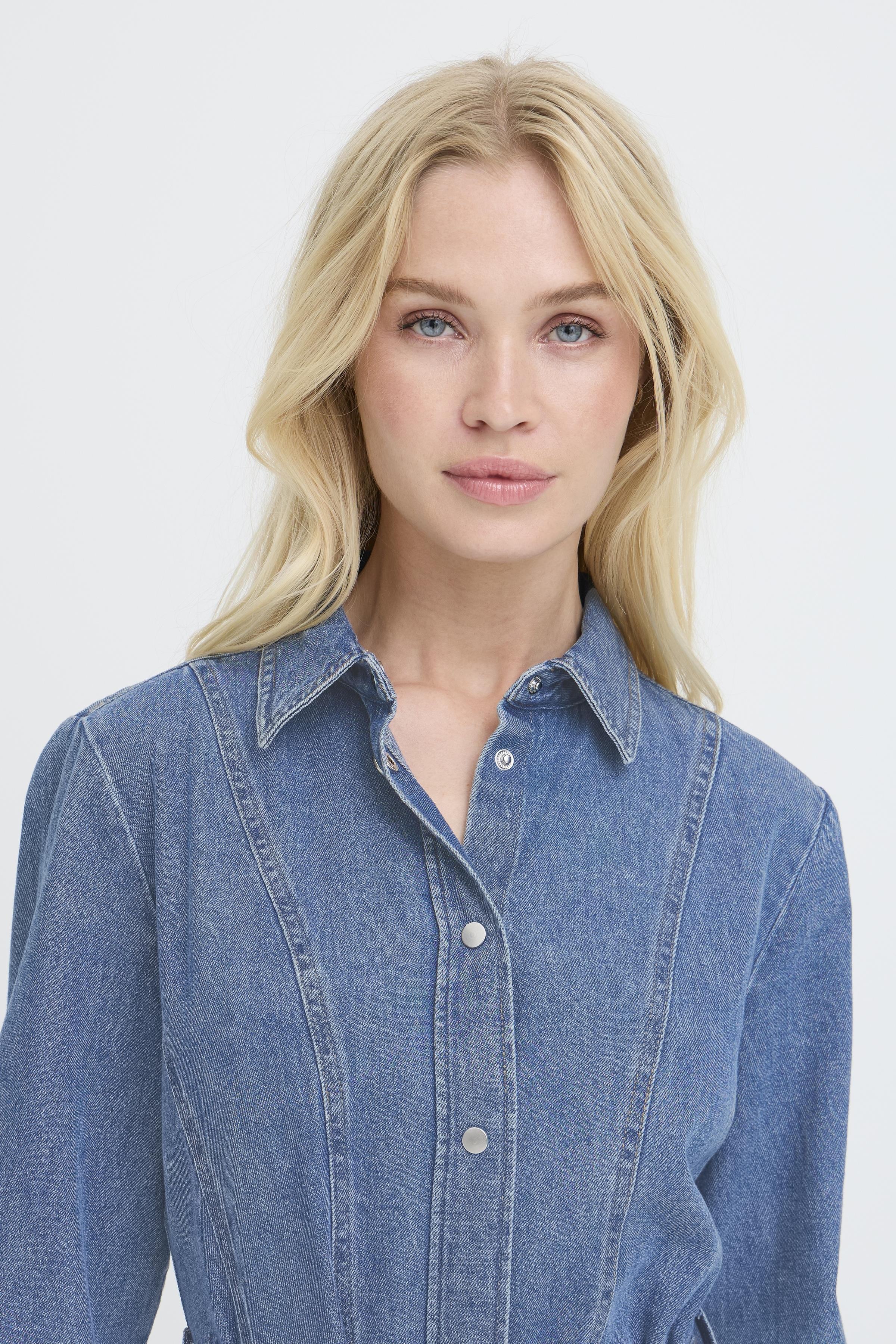 BYKAPUCA DRESS Mid Blue Denim - 4